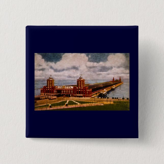 Navy Pier, Chicago, Illinois (ca.1916-1930) Button (Vorderseite)