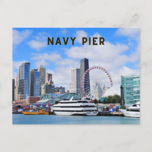 Navy Pier Chicago Postcard Travel Vacation Postkarte