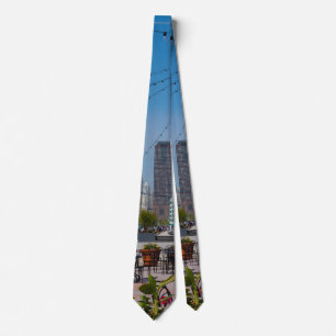 Navy Pier Lines Neck Tie Krawatte