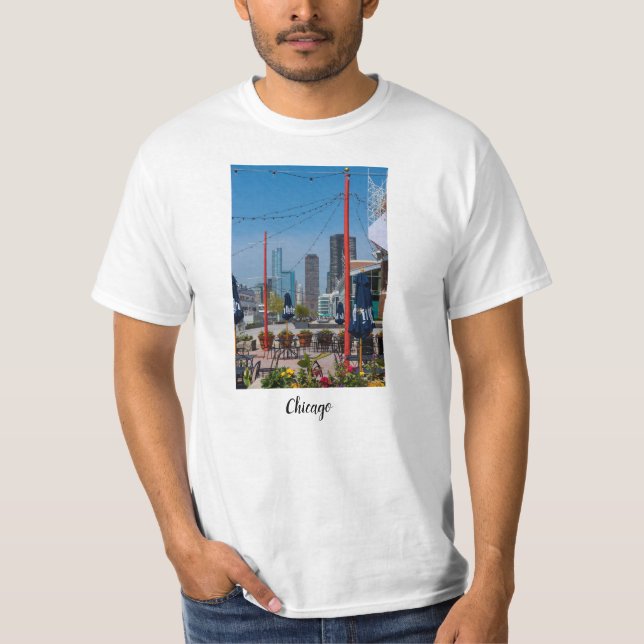 Navy Pier Lines T-Shirt (Vorderseite)
