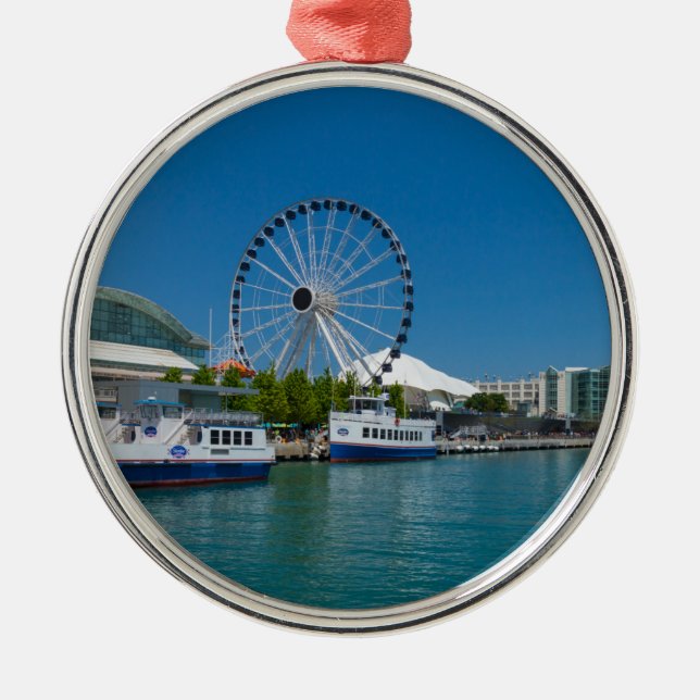 Navy Pier Ornament Aus Metall (Vorne)