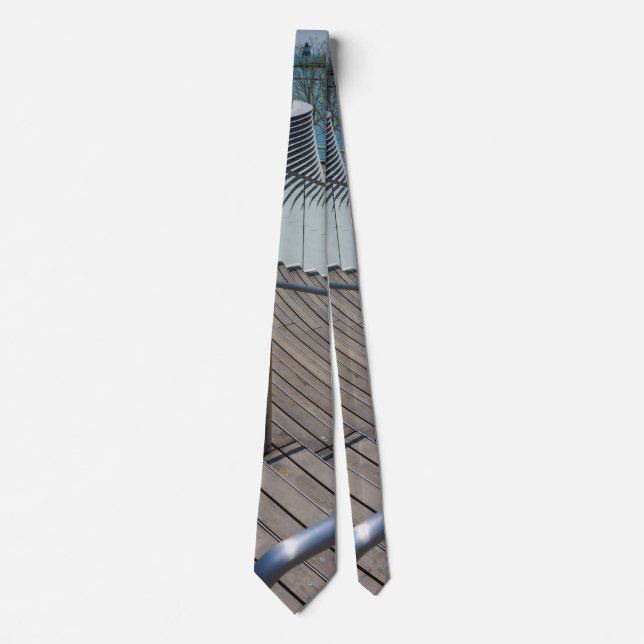 Navy Pier Stairs Neck Tie Krawatte (Vorderseite)