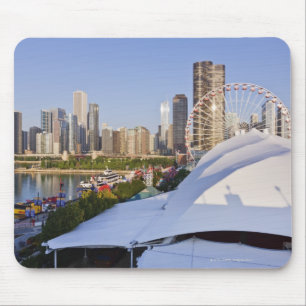 Navy Pier und Downtown Chicago Mousepad