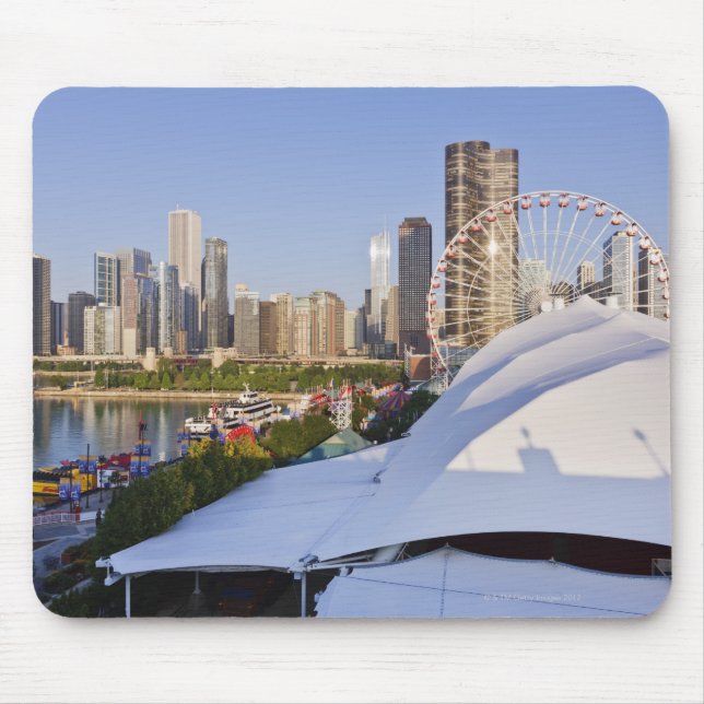 Navy Pier und Downtown Chicago Mousepad (Vorne)