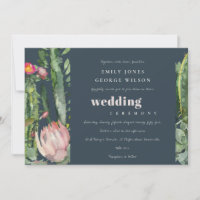 NAVY PINK FLORAL DESERT CACTI WATERCOLOR WEDD