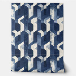 Navy Prism Retreat Geometrische Tapete