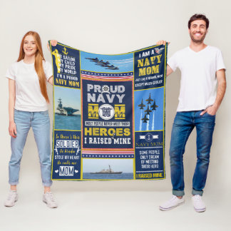 Navy Quilt, Mama Quilt, Geschenk für die Marine, M Fleecedecke