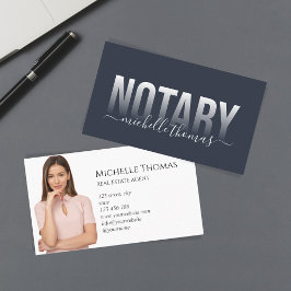 Navy Realtor Real Anwesen Berufliches Foto Visitenkarte