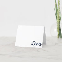 NAVY, RED Oxford, MS Personalisiert Note Card