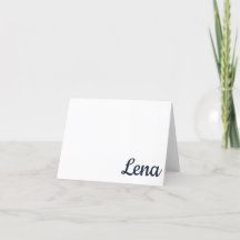 NAVY, RED Oxford, MS Personalisiert Note Card