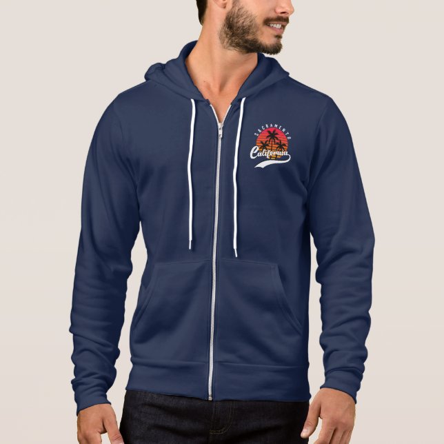 Navy Sacramento Fleece Zip Hoodie (Vorderseite)