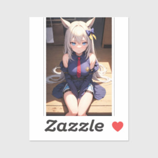 Navy Scholar Neko Aufkleber