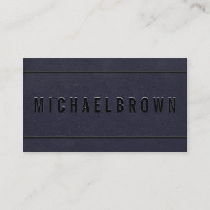 Navy-Schwarz-Fahrer Minimalistischer Fetter Modern Visitenkarte