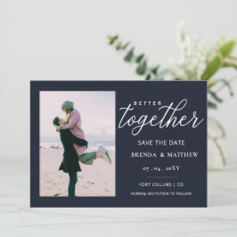 Navy Script besser Gemeinsam Minimales einfaches F Save The Date