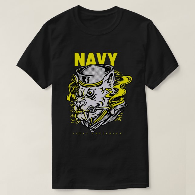 Navy Shellback Salty Shellback Sailor T-Shirt (Design vorne)
