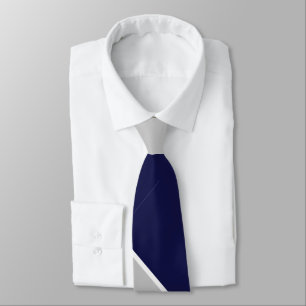Navy Silver and White Krawatte
