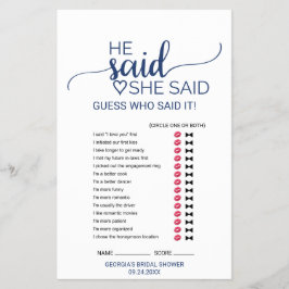 Navy Simple Calligraphy Wedding Word Search Game Flyer