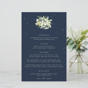 Navy Snowberry+Eucalyptus 4 Gänge-Hochzeitsmenü