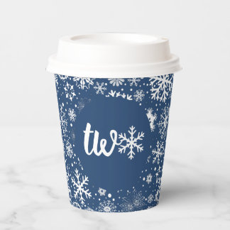 Navy Snowflake ZWEI Paper Cup Pappbecher