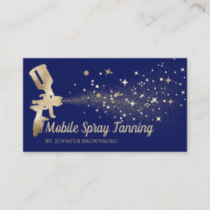 Navy Star Gold Mobile Körperfarbe Bräunungsspray Q Visitenkarte