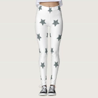 Navy-Star-Leggings-Active-wear Leggings