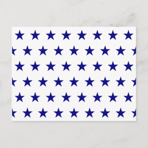 Navy Star Pattern Postkarte