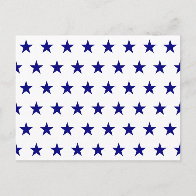 Navy Star Pattern Postkarte (Vorderseite)