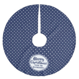 Navy Stars Weihnachtsbaumrock Polyester Weihnachtsbaumdecke