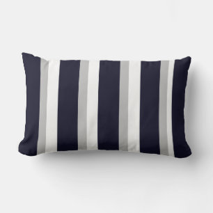 Navy Strip Display Pillow Lendenkissen