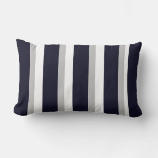 Navy Strip Display Pillow Lendenkissen
