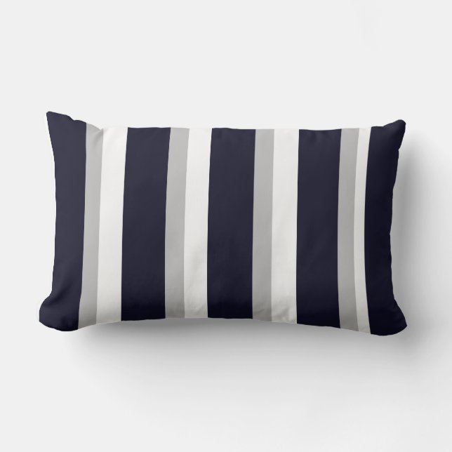Navy Strip Display Pillow Lendenkissen (Vorderseite)