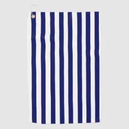 Navy Strip Golf Handtuch