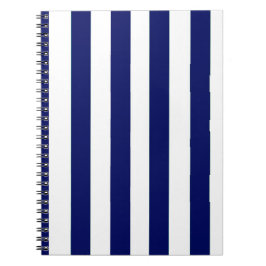 Navy Strip Notebook Notizblock