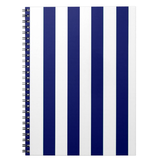 Navy Strip Notebook Notizblock (Vorderseite)