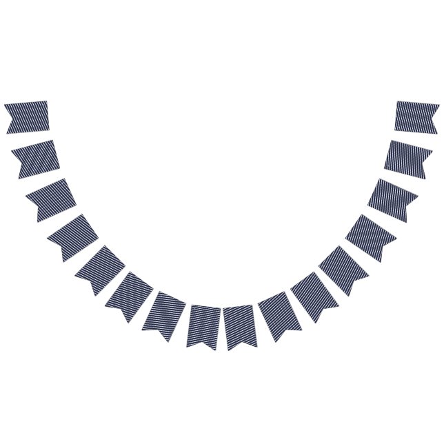 Navy Strip Preppy Bunting Wimpelkette (Alle)