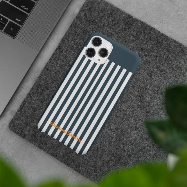 Navy Strips | Die Monografie des Modernen Gentlema Case-Mate iPhone Hülle (Von Creator hochgeladen)