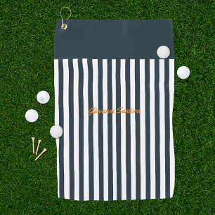 Navy Strips Die Monografie des Modernen Gentlema Golfhandtuch