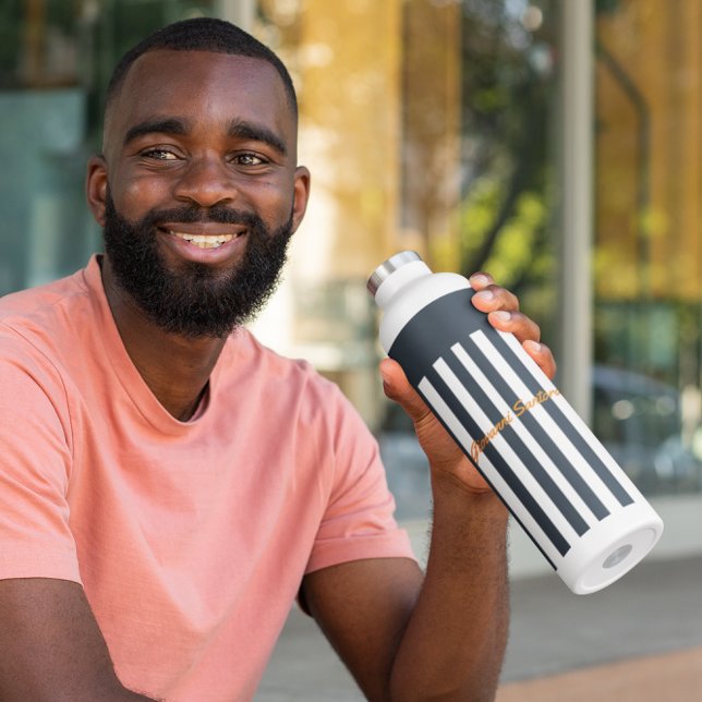 Navy Strips | Die Monografie des Modernen Gentlema Trinkflasche (Von Creator hochgeladen)