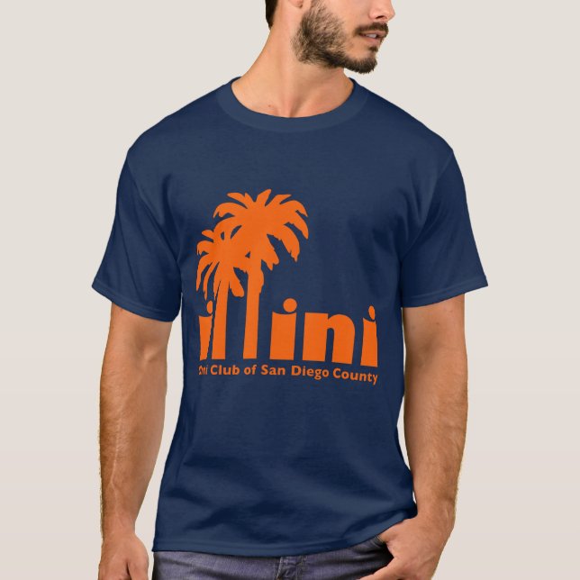 Navy T - Shirt mit dem San Diego Illini Logo (Vorderseite)