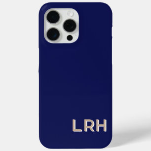 Navy-Tan-Minimalist-Monogramm-iPhone-Hülle Case-Mate iPhone Hülle