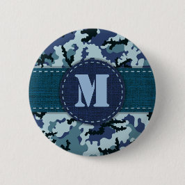 Navy-Tarnung Button