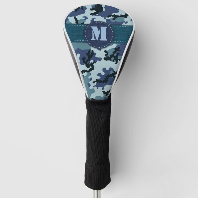 Navy-Tarnung Golf Headcover (Vorderseite)