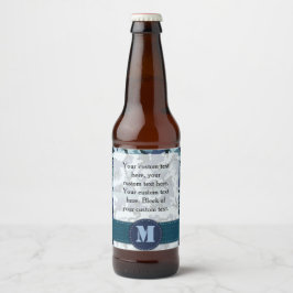 Navy-Tarnung Weinetikett