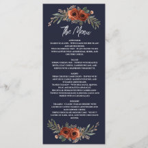 Navy Terrakotta Blumen Boho Hochzeit