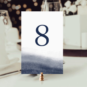 Navy Tides Tischnummer Card