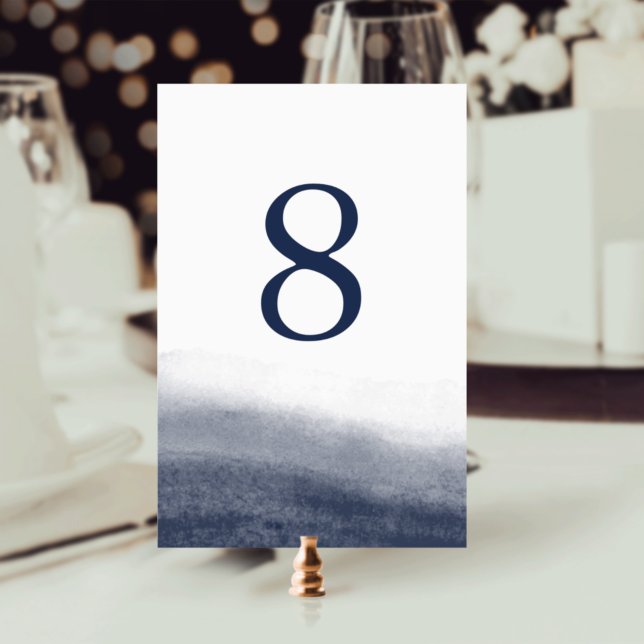 Navy Tides Tischnummer Card (Von Creator hochgeladen)