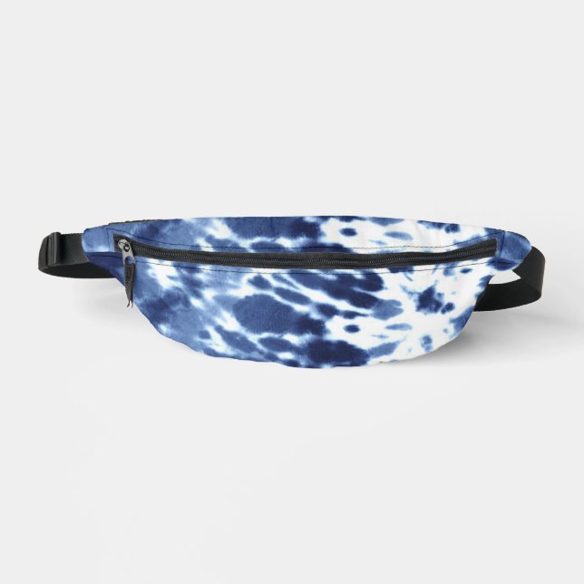 “Navy Tie-Dye” Two-Sided Print  Fanny Pack Bauchtasche (Vorderseite)