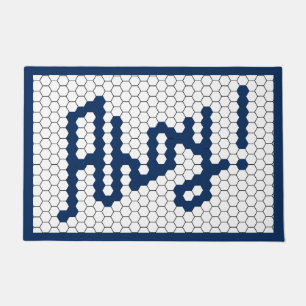 Navy Tile Design Nautical Boote Fußmatte