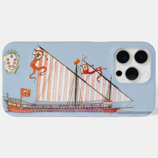 Navy Toskana Medici Nautıcal Case-Mate iPhone Hülle (Rückseite (Horizontal))