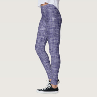 Navy-Tweed-Linen-Muster  Leggings